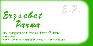 erzsebet parma business card